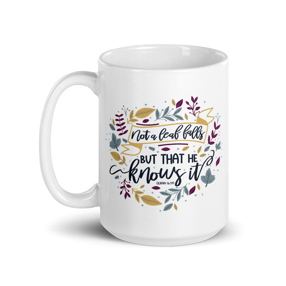 Not A Leaf Falls Mug Modern Muslim Home