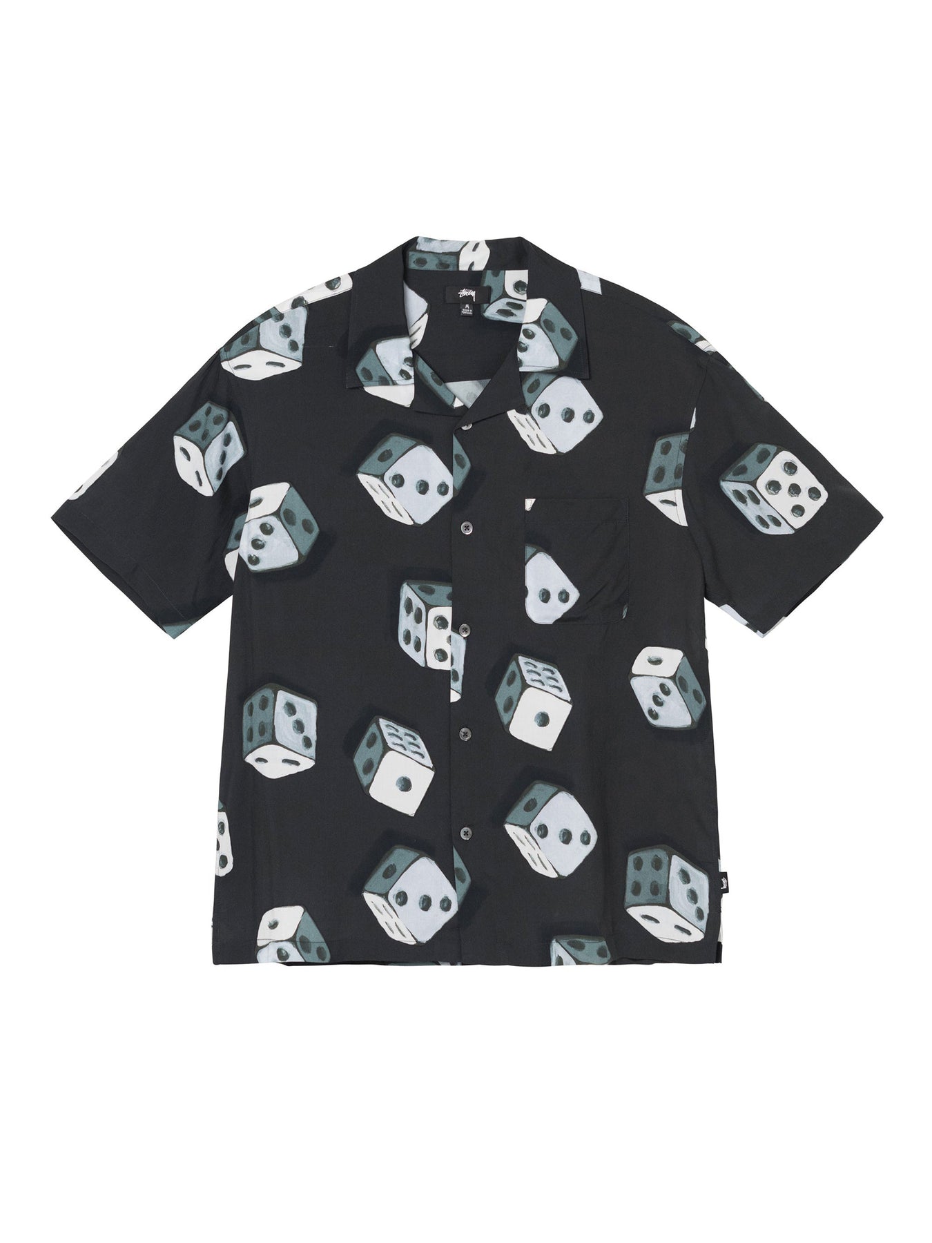 Stussy DICE PATTERN SHIRT M ダイス