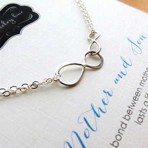 mother and son infinity necklace