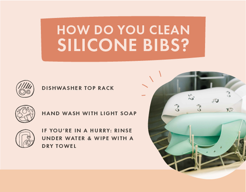 how to clean silicone bibs