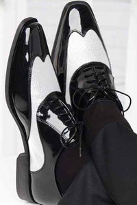 White Frederico Leone Tuxedo Shoes 