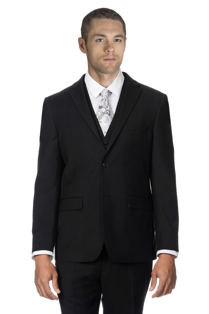 West End Solid Black Suit – PolishedThreads.com