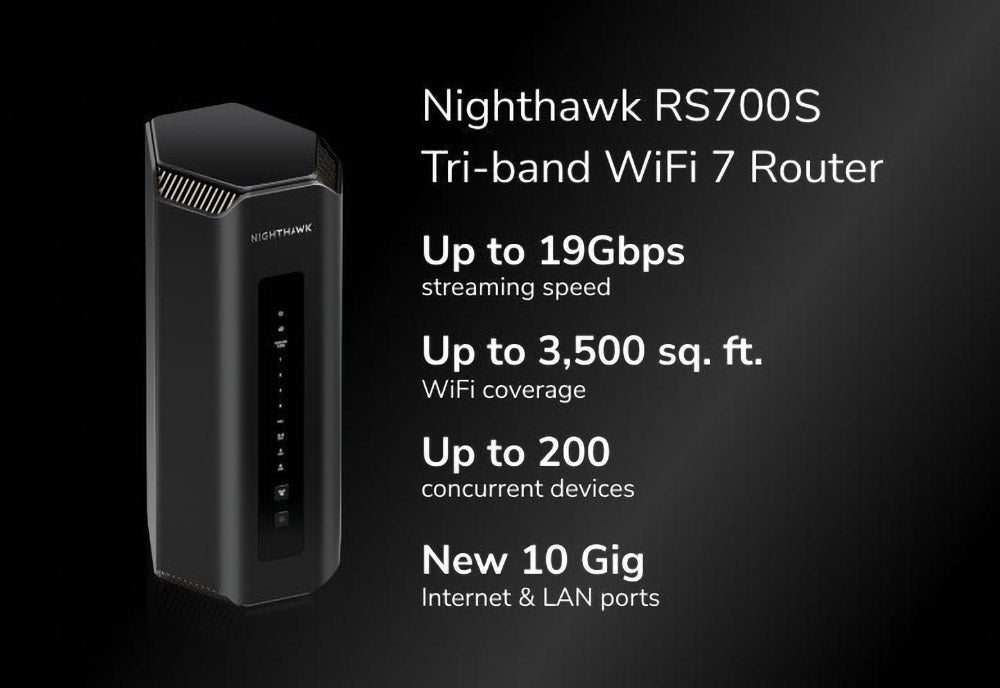 NETGEAR | BE19000 WiFi 7 路由器 Nighthawk RS700S