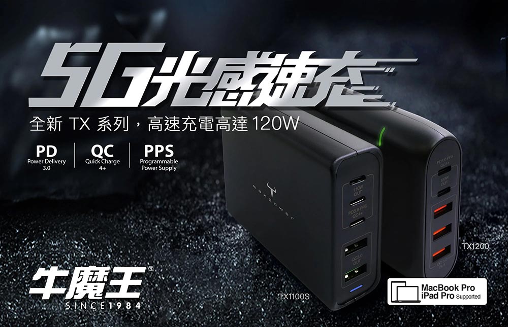 Maxpower | 牛魔王 120W USB 充電器 TX1200