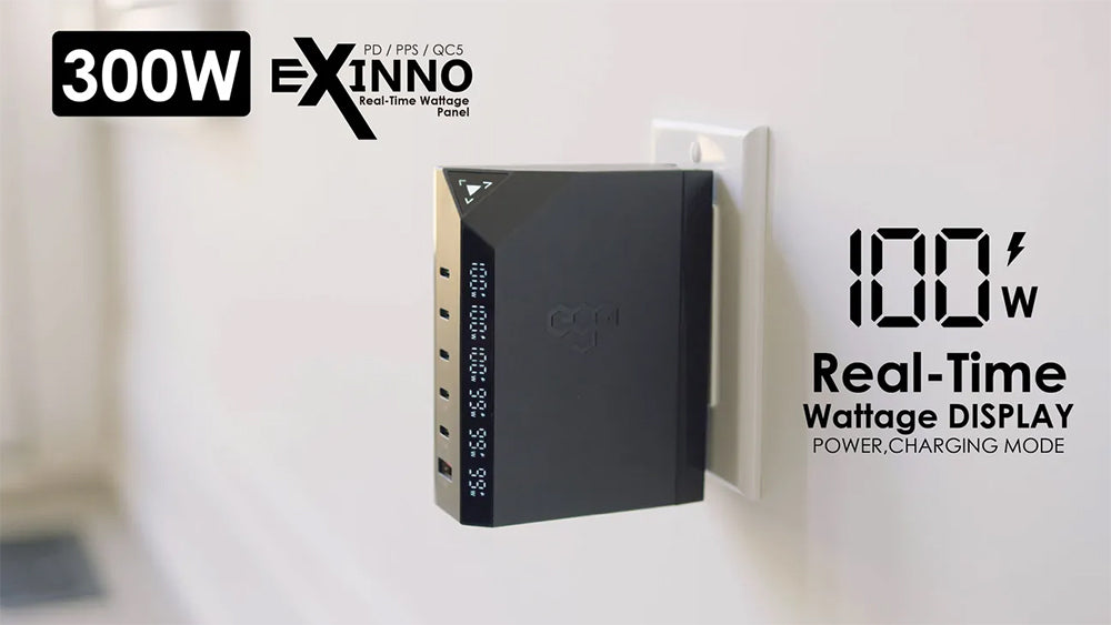 EGO | EXINNO+ 300W 6 位 USB 充電器