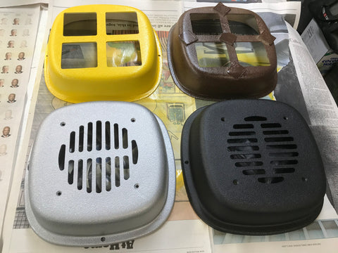 four colors of painted Purrified Air filters