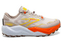 brooks switch Men's Caldera 7 White Sand/Gray/Yellow lateral side