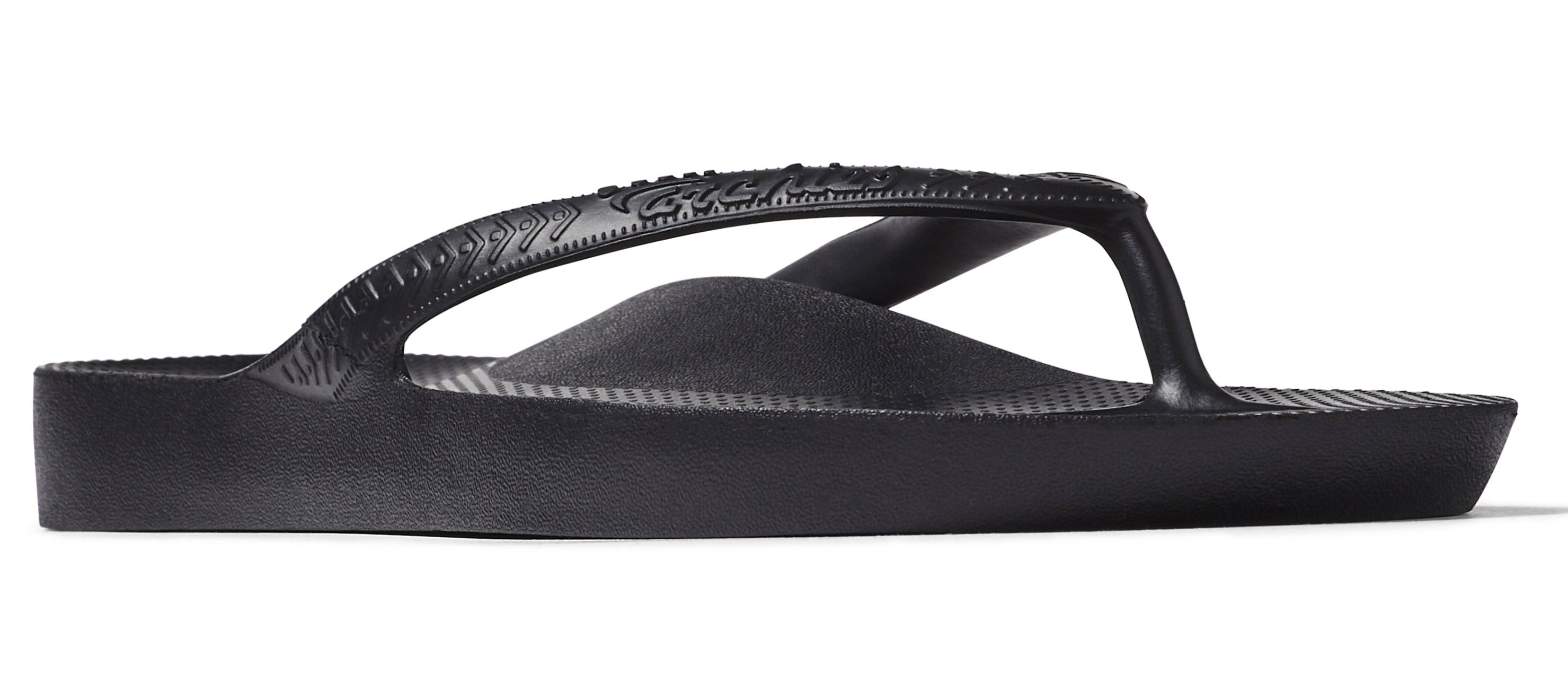Black - Arch Support Flip Flops – Archies Footwear Pty Ltd.