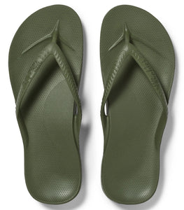 Archies Unisex Arch Support Flip Flops - Khaki