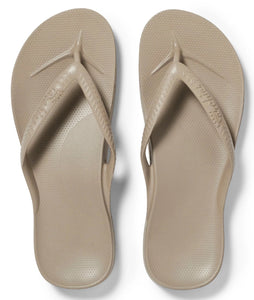 Archies Unisex Arch Support Flip Flops - Taupe