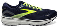 Brooks Men's Ghost 15 Navy Blue/Neon Yellow side view