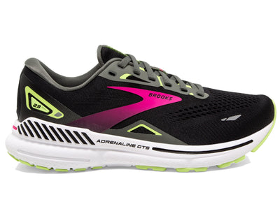 brooks Ohjaustangon Women's Adrenaline GTS 23 Black/Gunmetal/Sharp Green lateral side