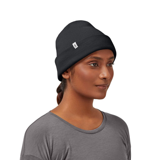 ON RUNNING EXPLORER MERINO BEANIE ROCK ET BLACK Bonnet sport