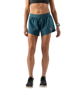 rabbit Women's Fuel n' Fly 4" Shorts Atlantic Deep front