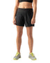 rabbit Women's Run Aways Shorts Black front view on model