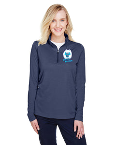 Winter Warrior Women's Performance 1/4 Zip - Heather Navy