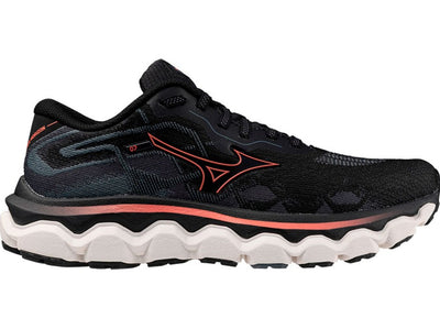 Mizuno Women's Wave Horizon 7 Black/Dubarry lateral side