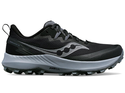 saucony grid Women's Peregrine 14 - Black/Shadow lateral side