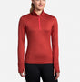 Brooks galaxy Women's Dash Half Zip - Rosewood (221433699)