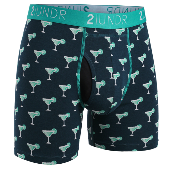 2UNDR Men's Swing Shift 6 Boxer Brief Underwear (Check Mate