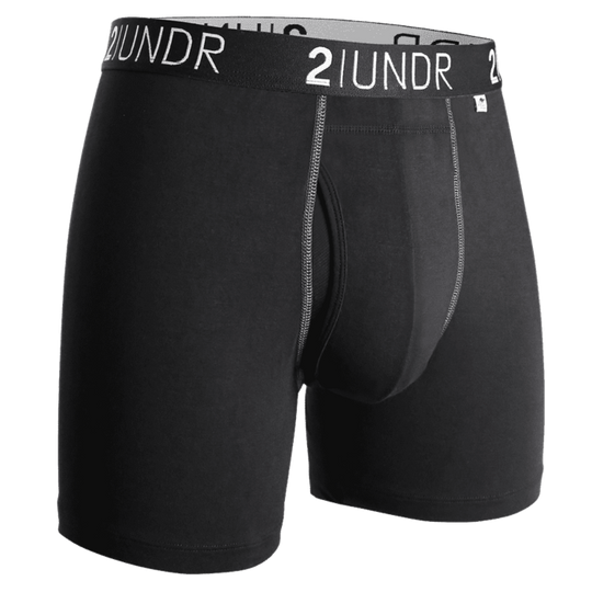 2UNDR Men's Swing Shift 6 Boxer Brief Underwear (Check Mate