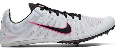 nike zappos Unisex Zoom Rival D Track Spike - Pure Platinum/Black/Pink Blast