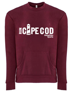 Unisex Run Cape Cod Crew Neck Fleece - Maroon