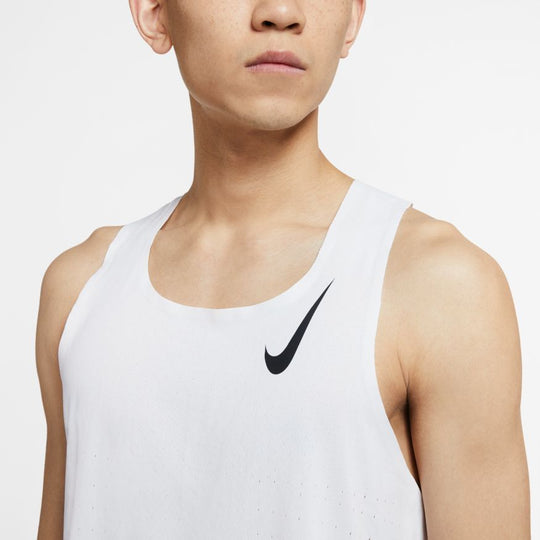 Nike AeroSwift Men's Running Singlet CJ7835-100 Size 2XL White