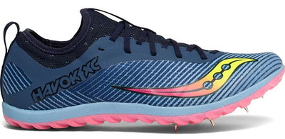 Saucony Women's Havok XC 2 - Blue/Citron/ViZi Pink