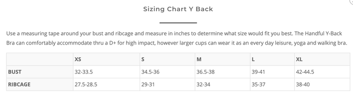 Size Chart – Handful