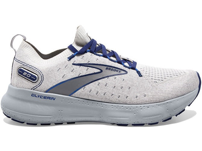BROOKS Glycerin 20 Running Shoes Alloy Grey Blue Size 8 Men, 9.5 Women's