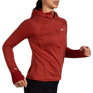 Brooks galaxy Women's Notch Thermal Hoodie 2.0 - Copper