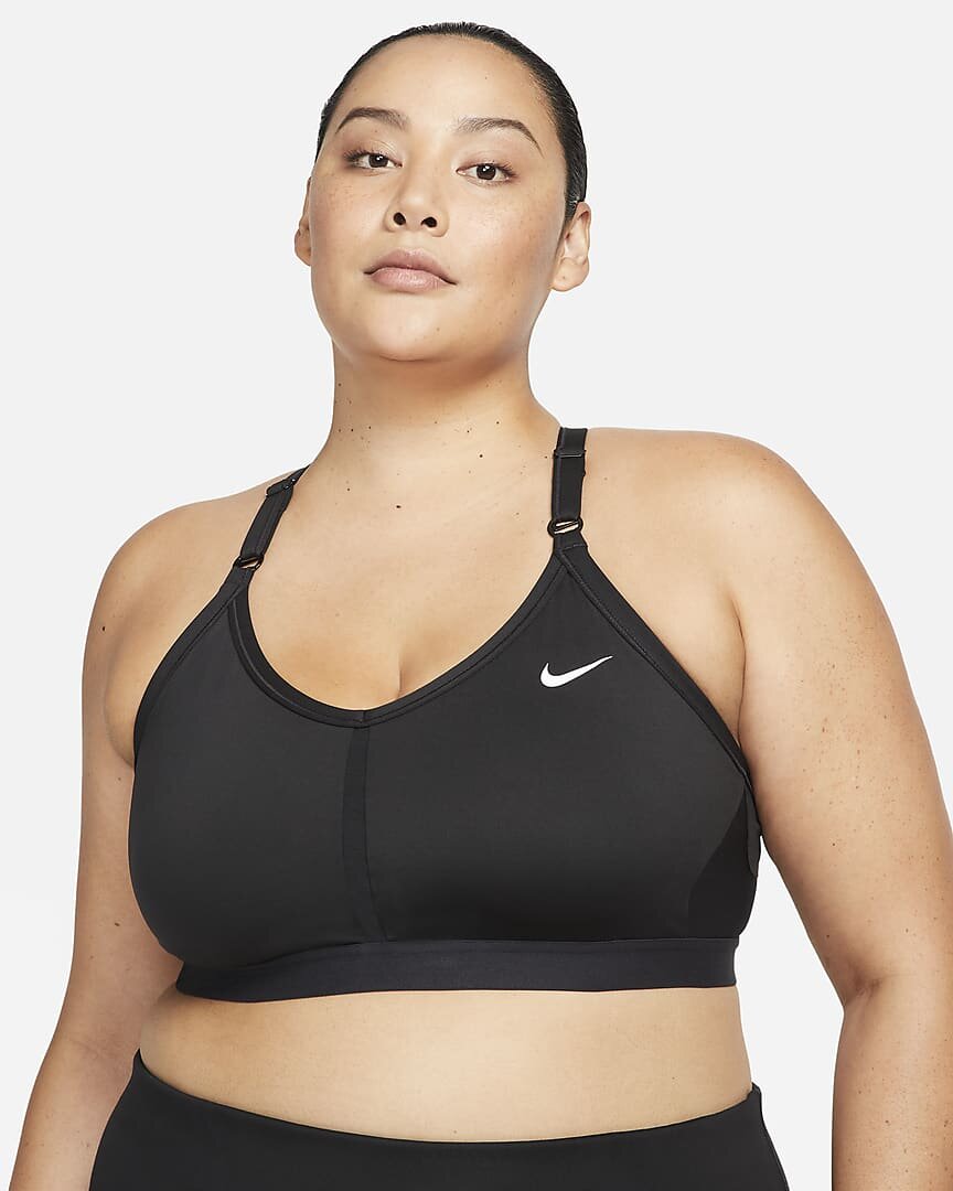 NIKE INDY SWOOSH BRA, Black Women's Sports Bras