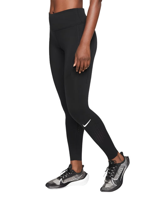 New Nike Women's Epic Fast black Tight fit Full Length Leggings size Large