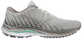 mizuno Hayate Women's Wave Inspire 19 Harbor Mist/White lateral side