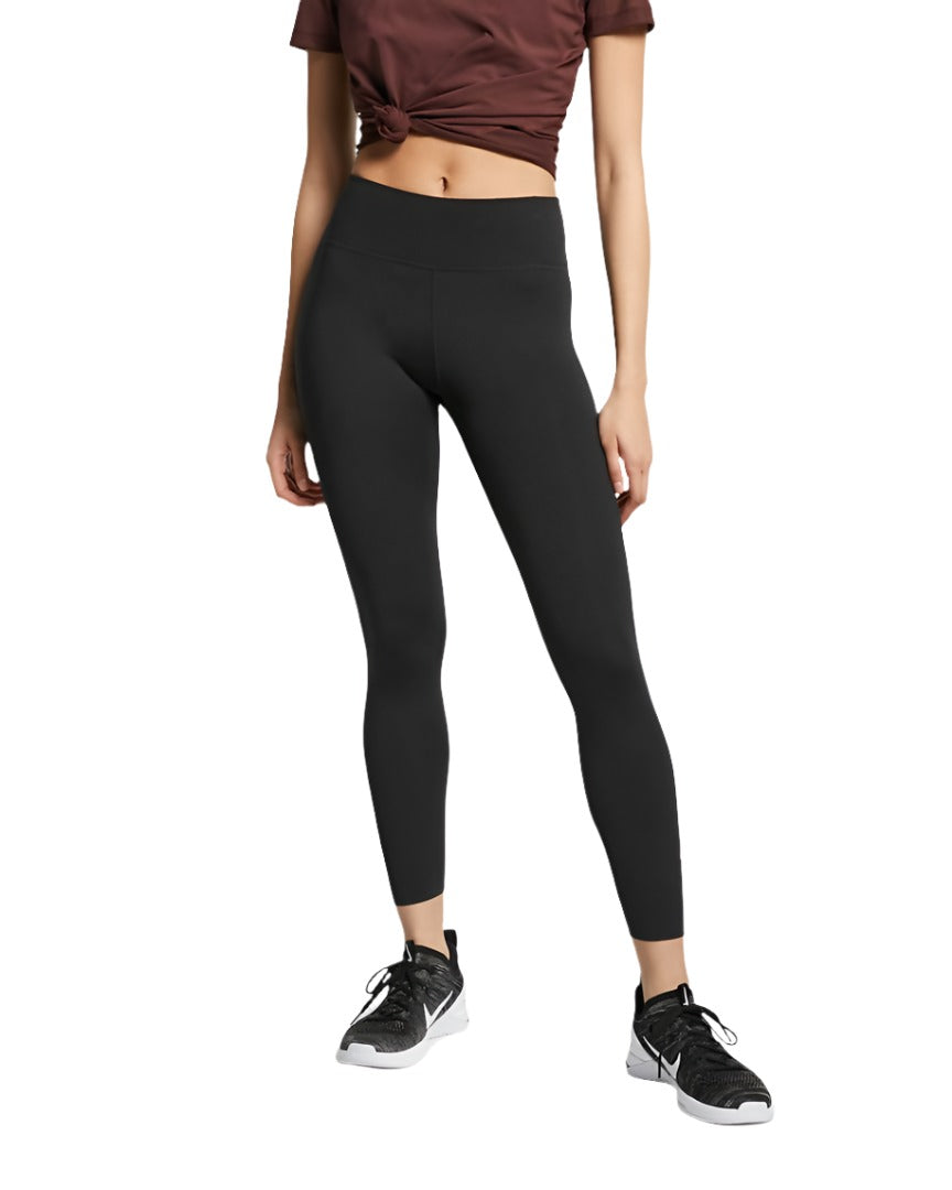 Nike Plus Size Swoosh 7/8 Running Tights In Black