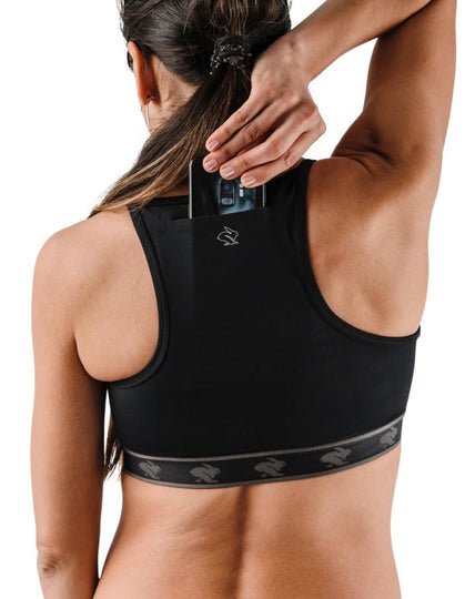 Black compression sports bra, Sports tops for women