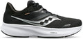 saucony RED Men's Ride 16  Black/White lateral side