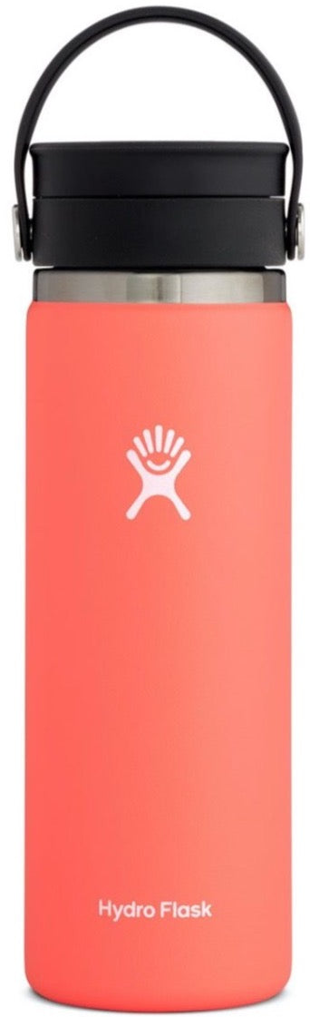 Hydro Flask, Kitchen, 24 Oz Hydro Flask In White With Pink Symbol And  Teal Rubber Strap And Bottom