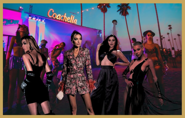 Coachella style guide - Models posing for a banner - TGC Boutique
