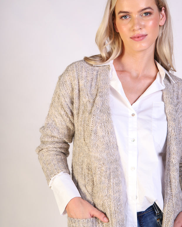 Cable Pocket Cardigan