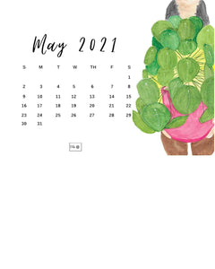 Free downloadable May 2021 Illustrated Wallpaper