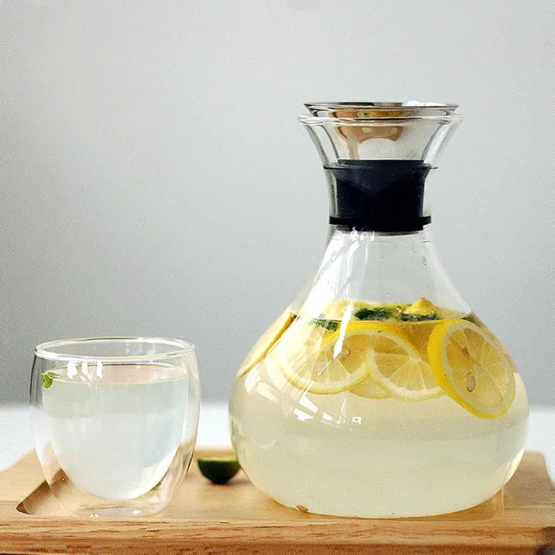 Glass Carafe With Stainless Steel Lid