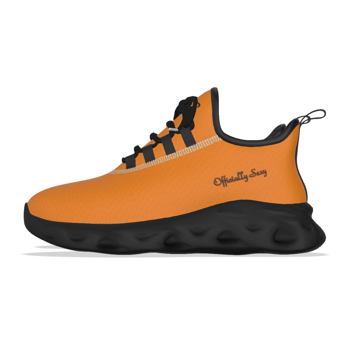 Officially Sexy Neon Orange & Black Skyline Women's Light Sports Sneaker