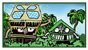 volcom hawaii houses as cartoons