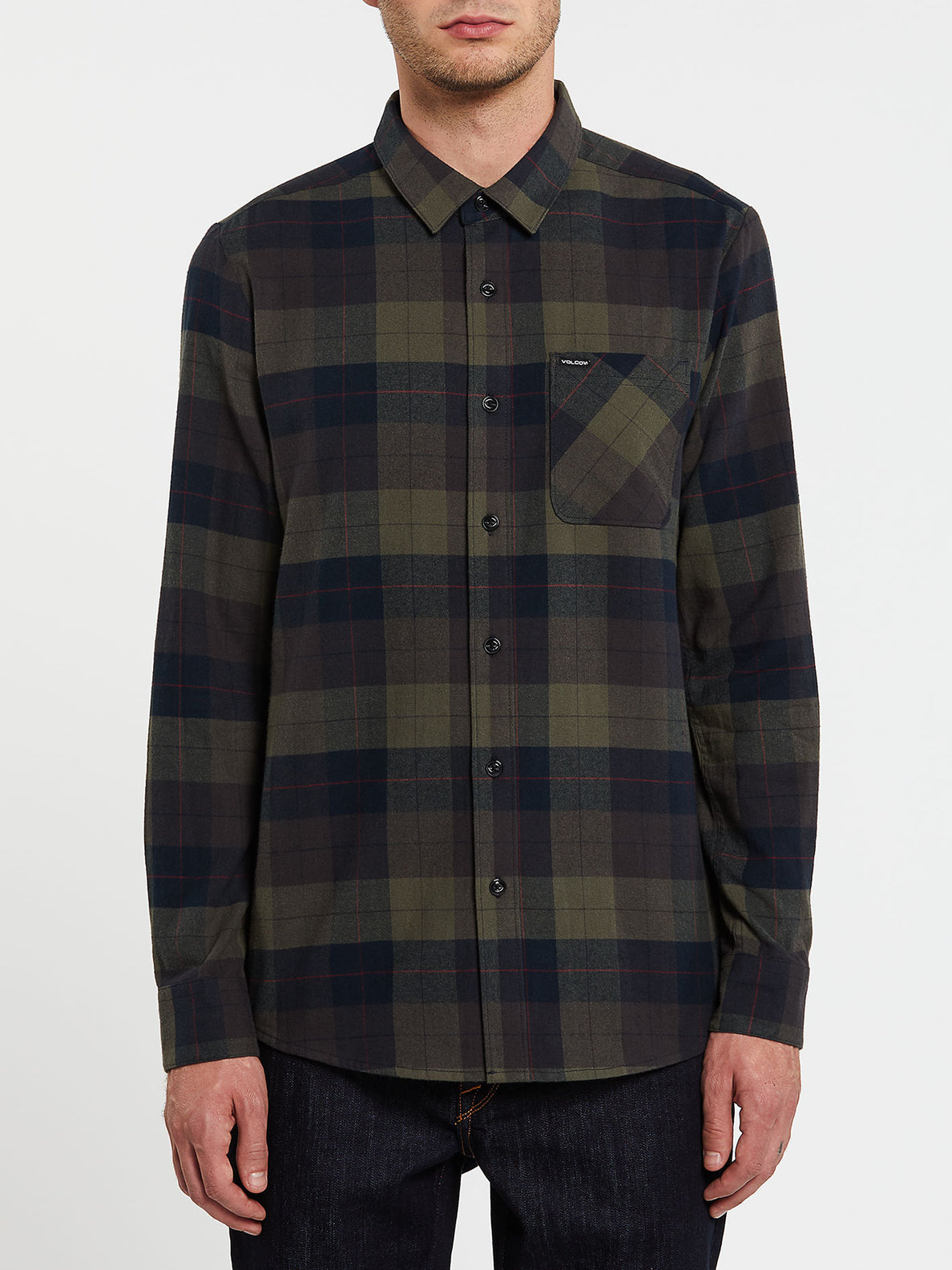 Caden Plaid Long Sleeve Flannel - Army Green Combo – Volcom US