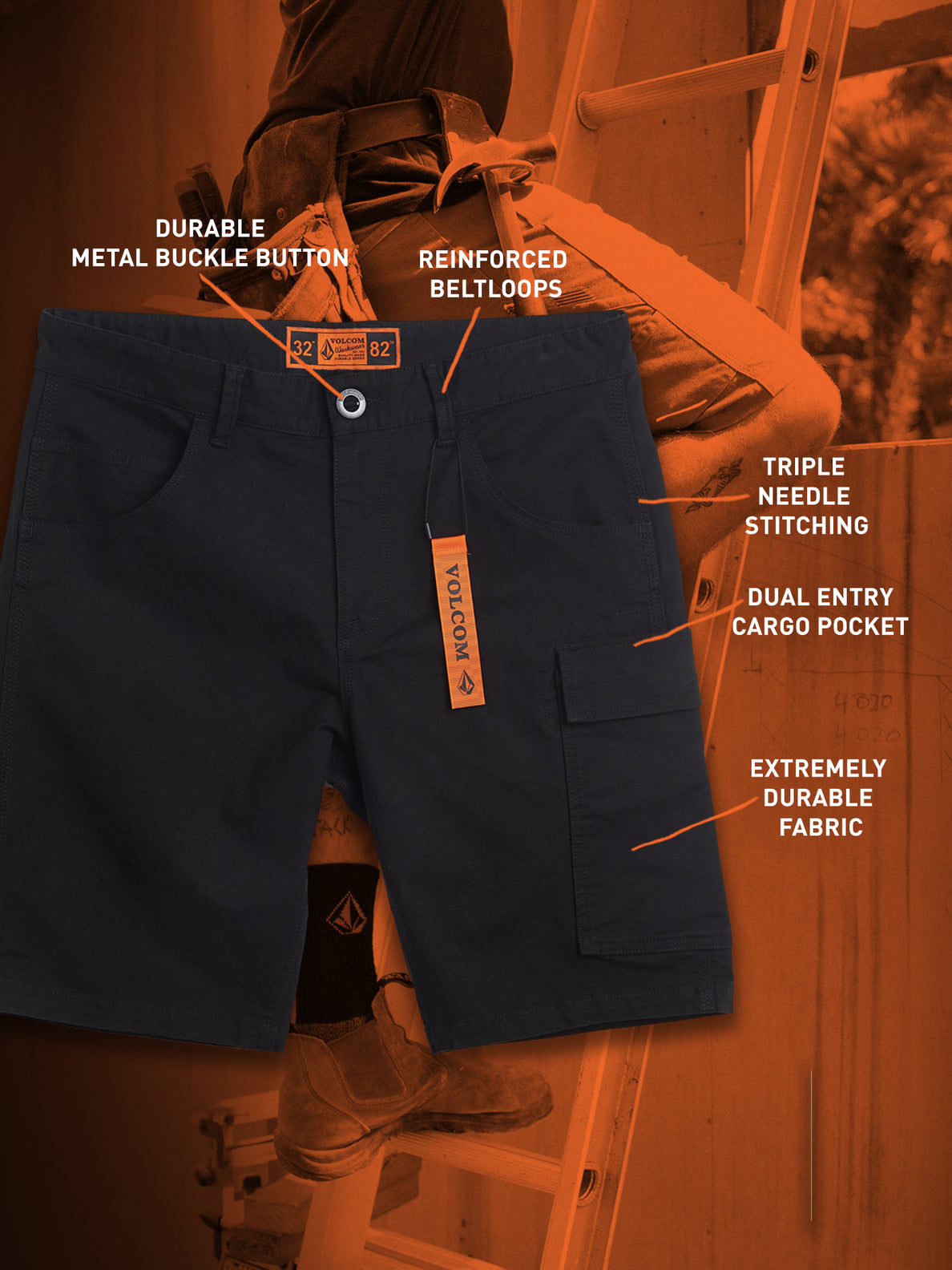 Volcom Workwear Caliper Work Shorts - Black – Volcom US