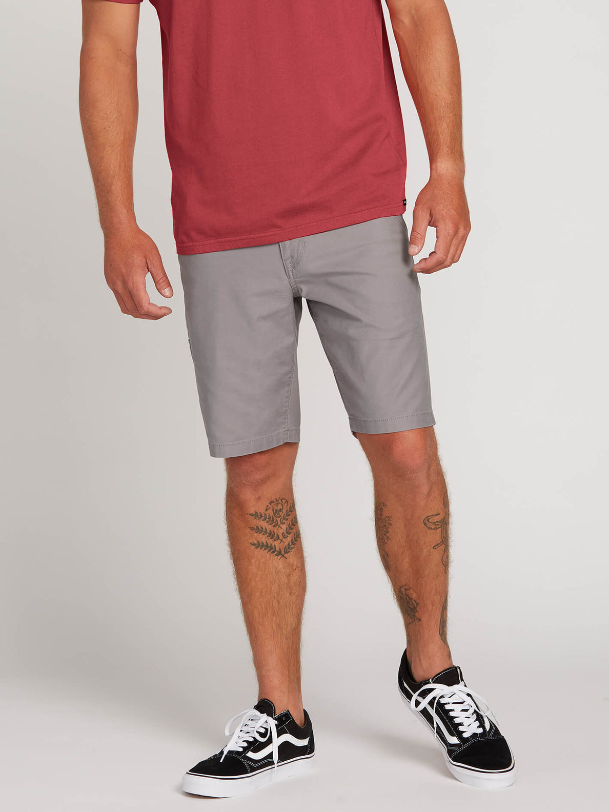 mens gray chino shorts