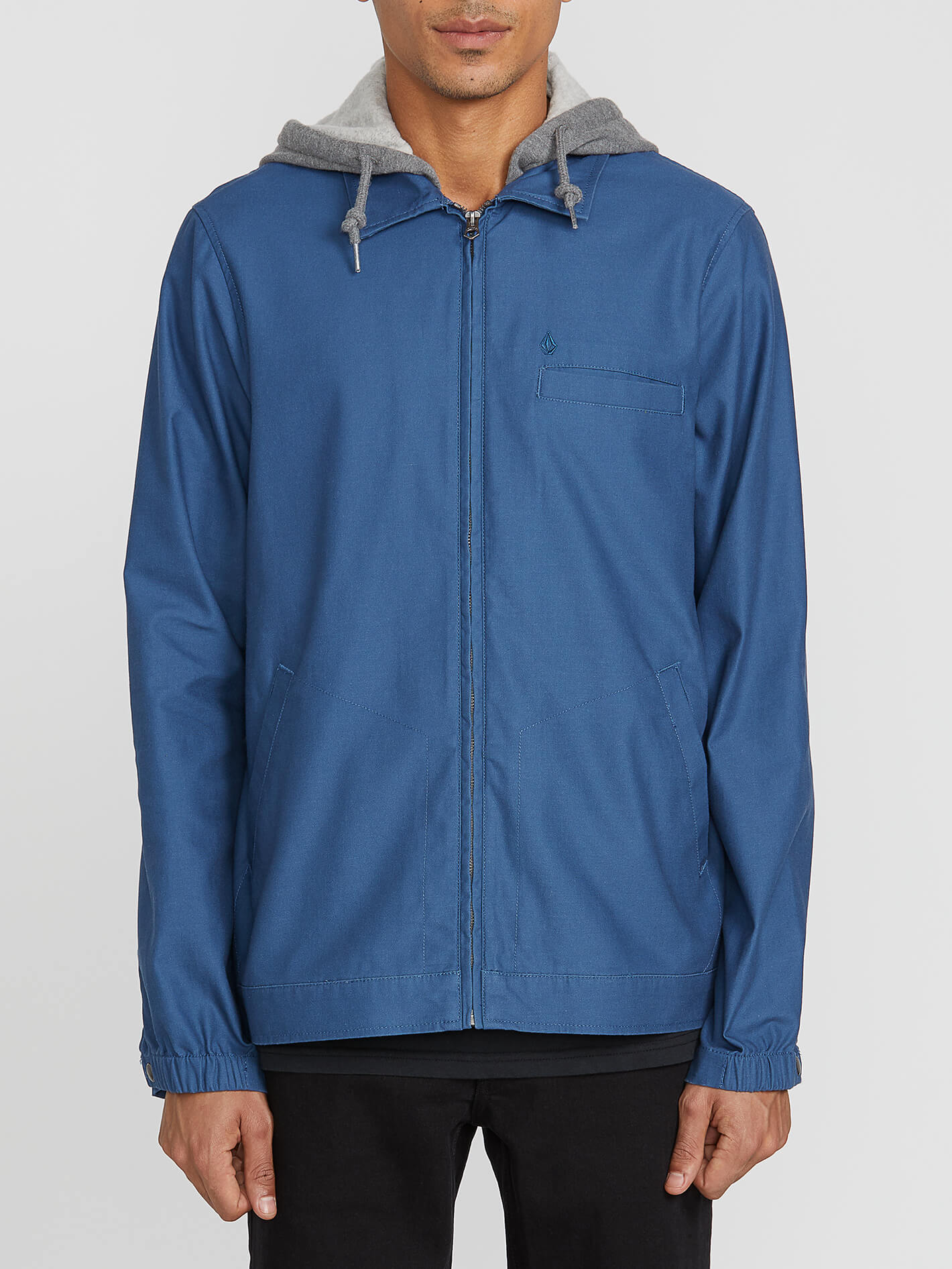 Warren Jacket | Hooded Zip-Up Blue Jacket | Volcom