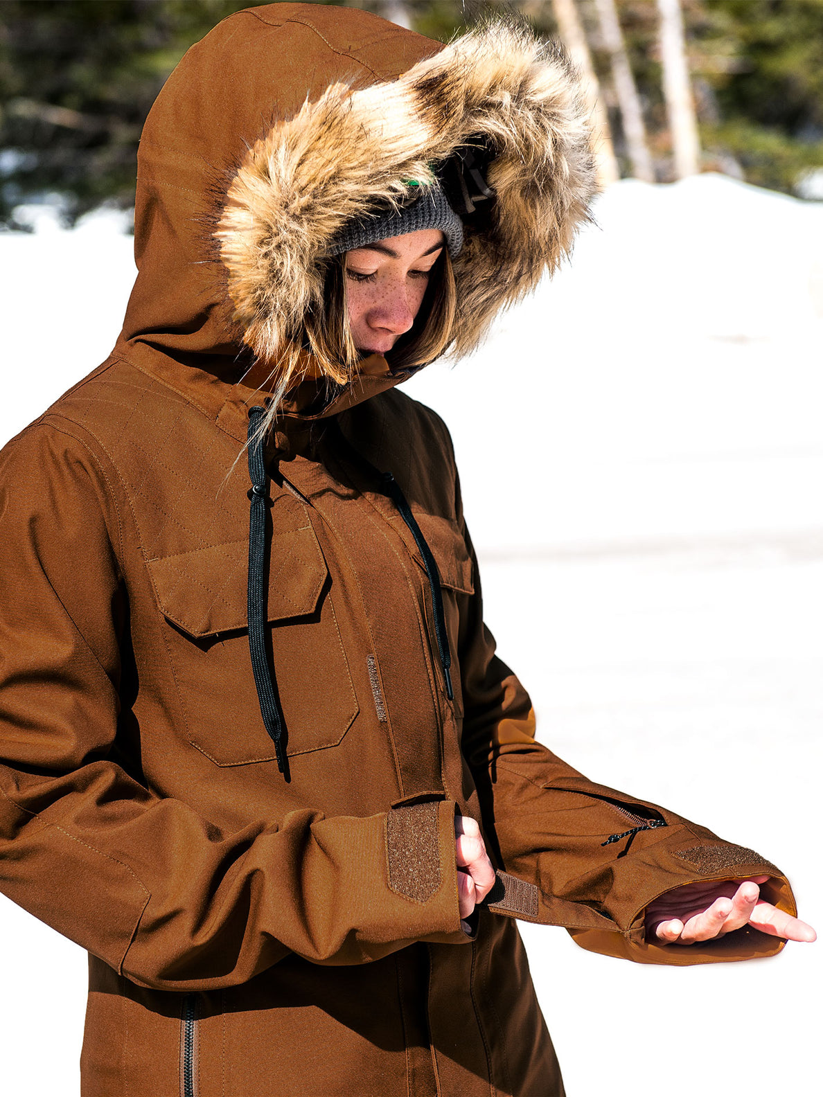 insulation fur parka